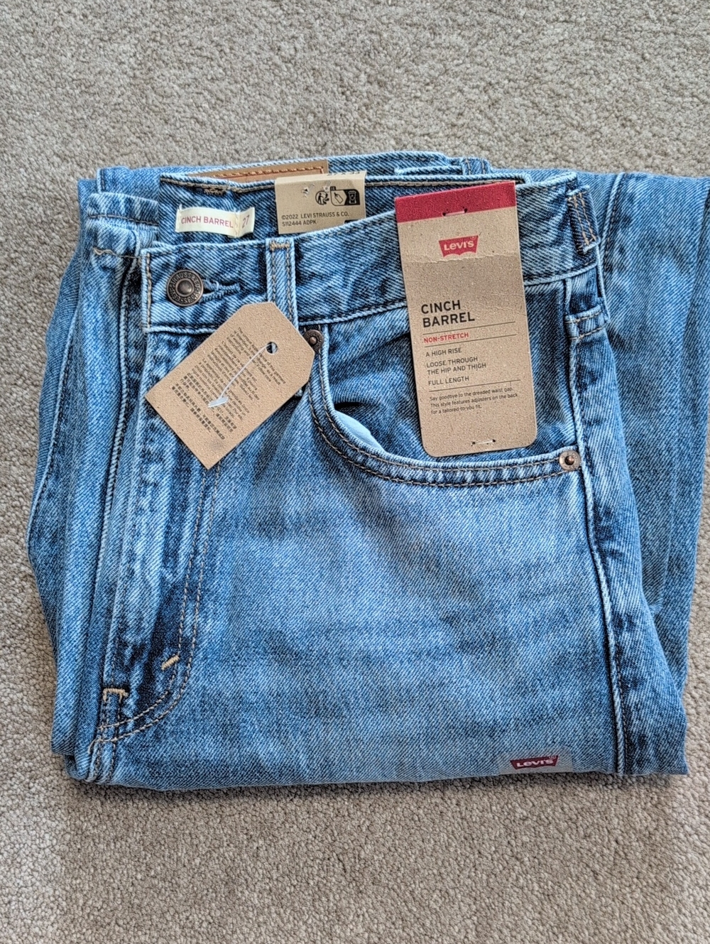 Levi's Woman's Cinch Barrel Light Blue Jeans